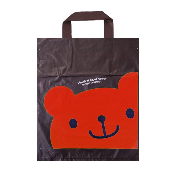 Kantong Plastik Soft Handle Softhandle Shopping Bag Motif Teddy Bear 35x37 isi 40lmb/plastik packing handle teddy bear/softhandle teddy bear murah/soft handle teddy bear hitam/shopping bag teddy bear/kantong plastik motif/plastik teddy bear hitam