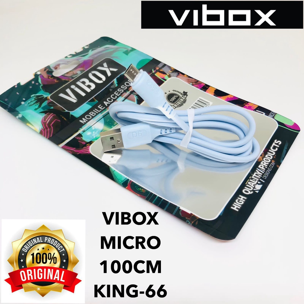 MINIGO Kabel Data Vibox Micro 100Cm King-66 type c iphone fast 3A Macaron High Quality