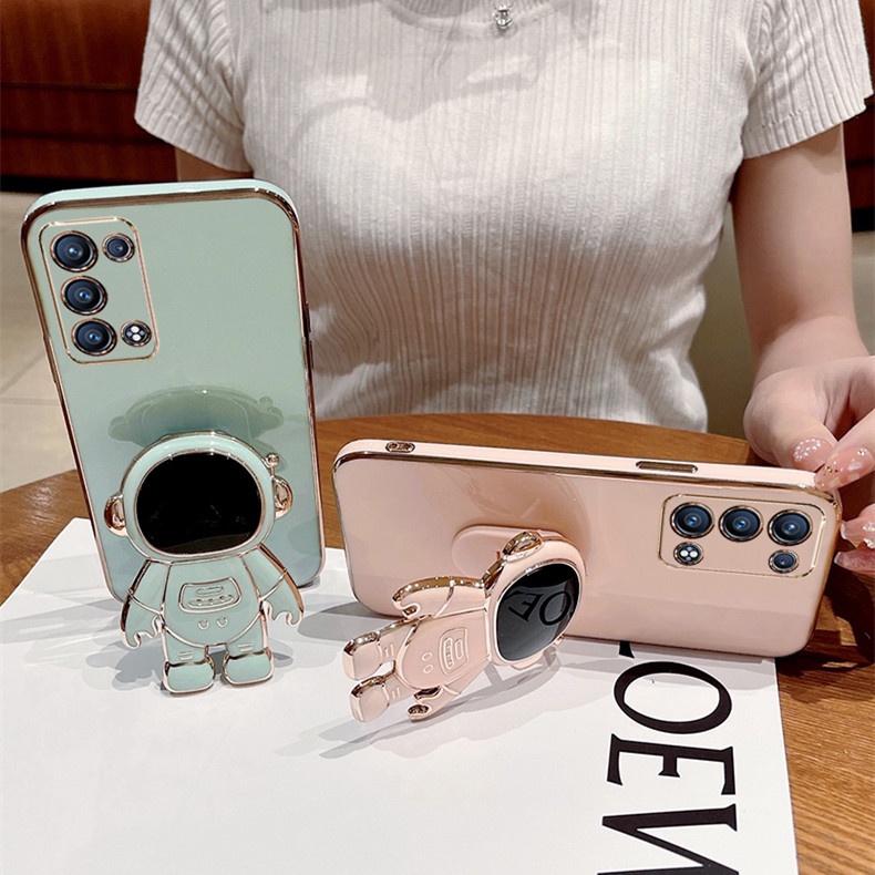 Case Pelindung Lensa Desain Astronot 3D Untuk OPPO A16 A15 A15S A92 A52 A5S A3S A12 A53 A31 A5 A9 2020 A74 A54 A37 F7 F9 F11 RENO5 A12