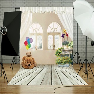 3x5FT Backdrop Background Vinyl Lantai Kayu Indoor  Anak 