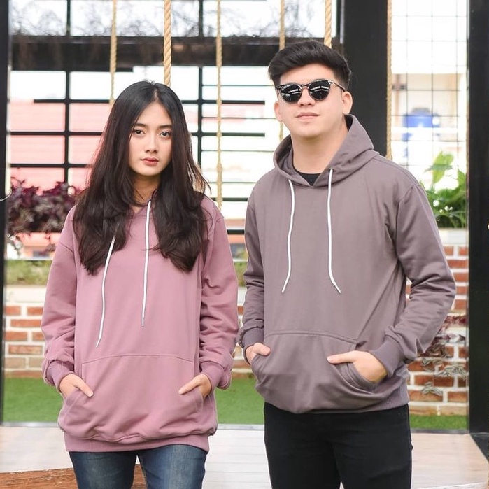 Natural Hoodie || SWEATER HOODIE POLOS II WARNA Creem-Mint-Coksu-Violet-coklat Muda