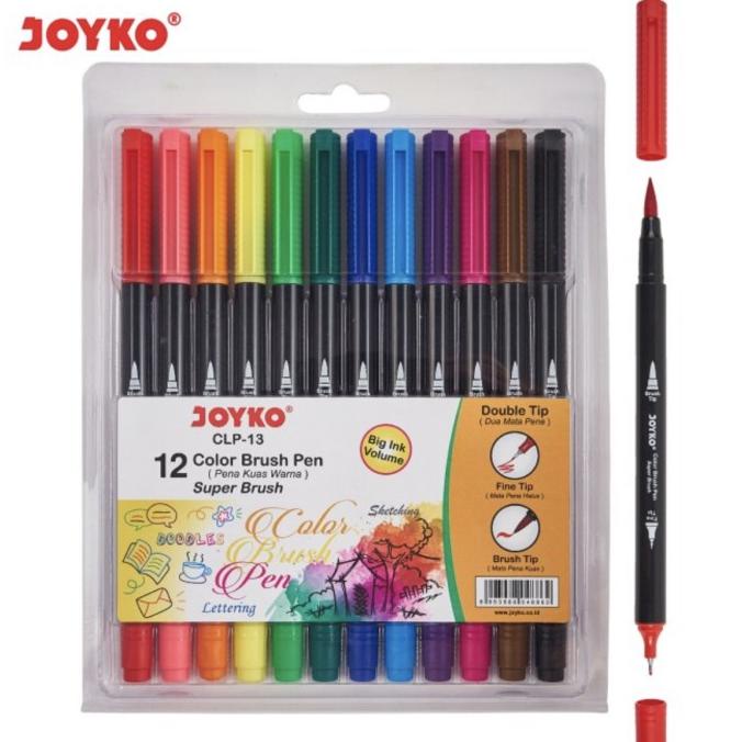 

[[COD]] Color Brush Pen Pena Kuas Warna Joyko CLP-13 / 12 Warna OBRAL Kode 223