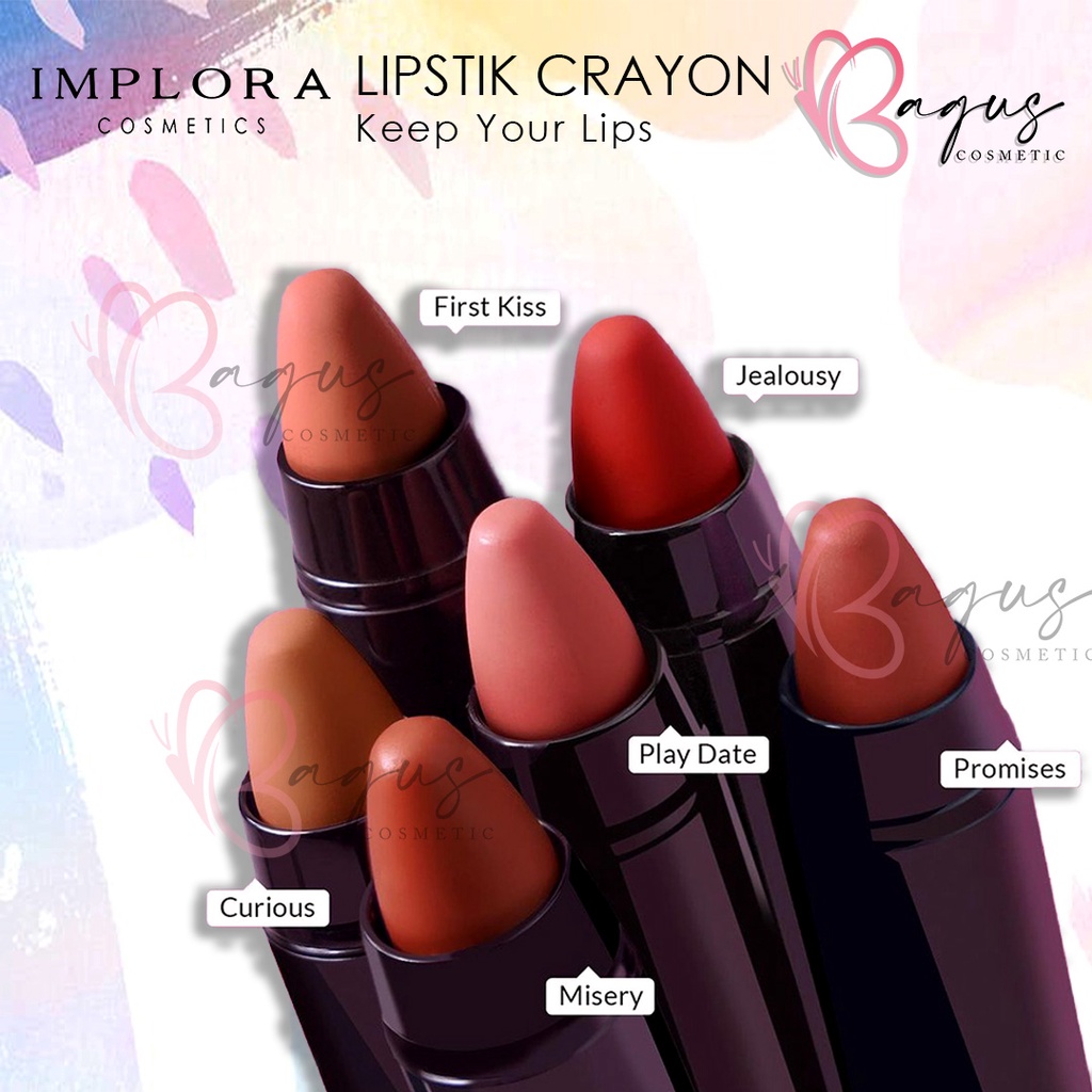 ⭐BAGUS⭐ IMPLORA Lip Crayon Satin | Lipstick Pigmented