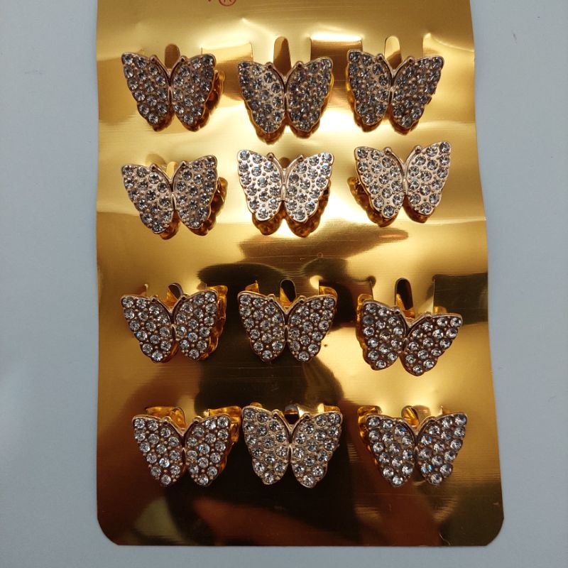 BROS DAGU Kecil Hijab Jilbab Aksesoris Wanita Muslim Cantik Full Mata Bros dagu murah.-Kuning B