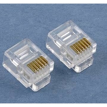 Connector Telp RJ12 - 6 pin / Konektor Telepon RJ 12/ RJ-12 6 pin / Pin RJ 12-6pin / Pin Telpon RJ12