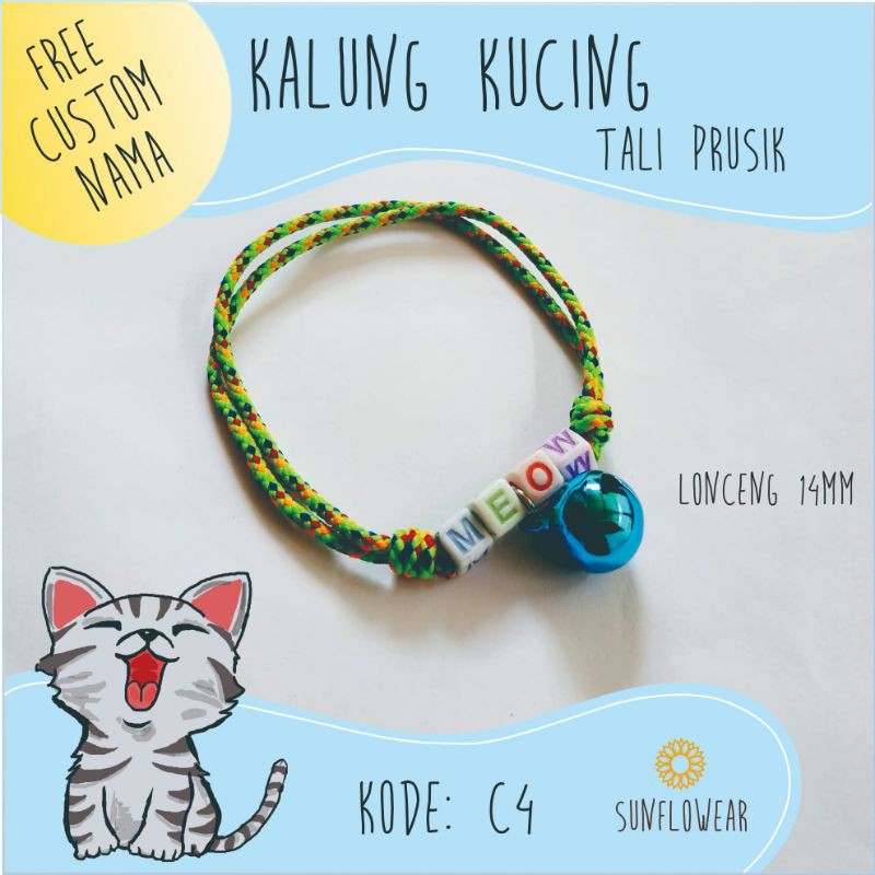 Kalung Kucing Nama / Kalung Kucing Custom / Kalung Kucing Murah
