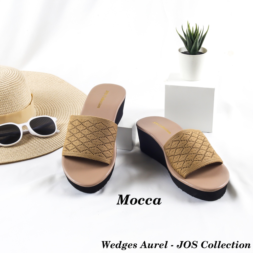 JOS Collection - Aurel Wedges Selop Wanita Tinggi 7 cm