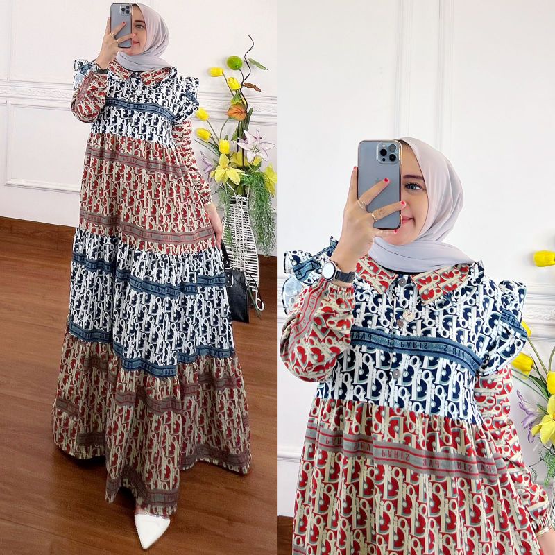 midi dioor / gamis midi /gamis midi motif