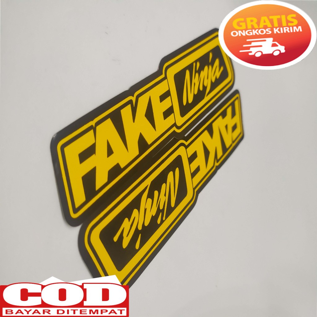Stiker ninja rr / Stiker ninja 250 / Emblem ninja timbul / Cutting stiker ninja / Stiker motor ninja