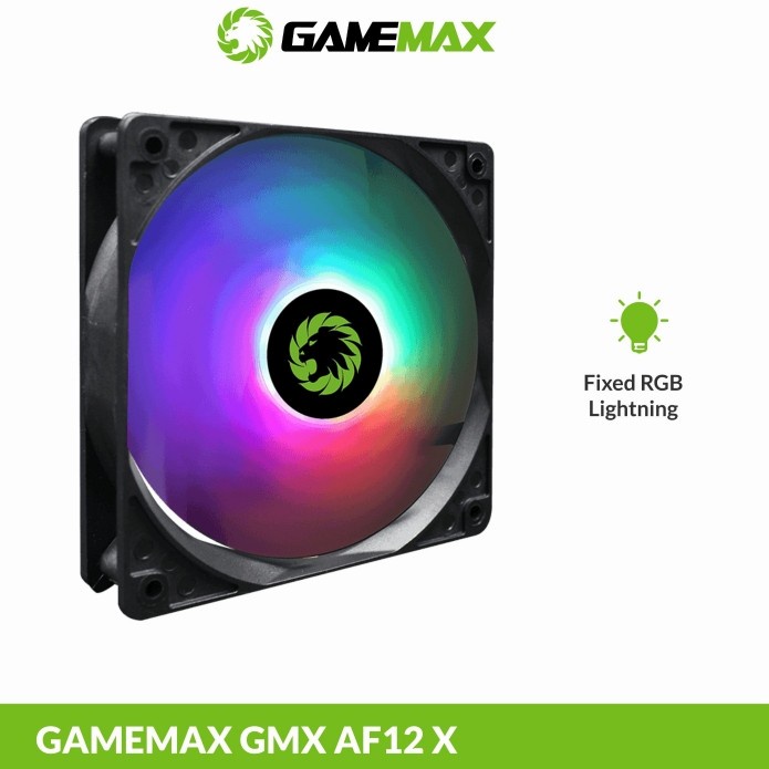 Fan Gamemax GMX-AF12X 12cm RGB FIXED kipas casing komputer desktop