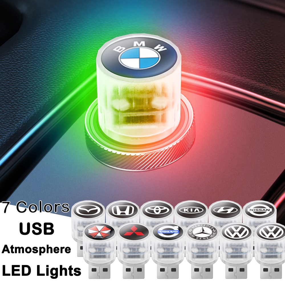 Lampu Atmosfir LED Mini USB Portable Untuk Dekorasi Interior Mobil