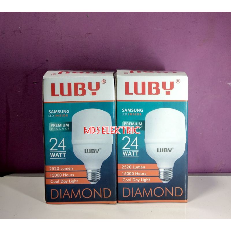 BOHLAM LAMPU LED LUBY DIAMOND CAPSULE 24 WATT CAHAYA PUTIH