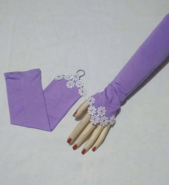 Handscok plower /manset tangan wanita/handsock jempol /handsock jempol pita /manset tangan syari