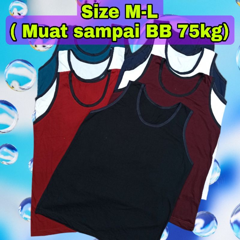 Kaos Singlet Pria M-XXL - Singlet Pria Jumbo  - kaos oblong Pria- bahan stretch- nyaman dipakai