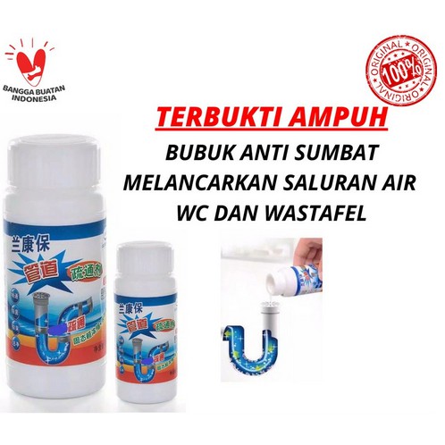 OBAT BUBUK ANTI SUMBAT Pelancar Pembersih Saluran Air Pipa Anti Mampet wc wastafel kloset jamban magic foam