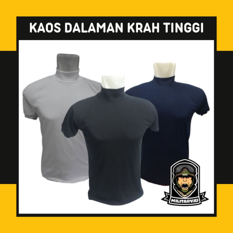 KAOS PUTIH DALAMAN/KAOS SECURITY KRAH TINGGI/SATPAM/POLISI/SECURITY