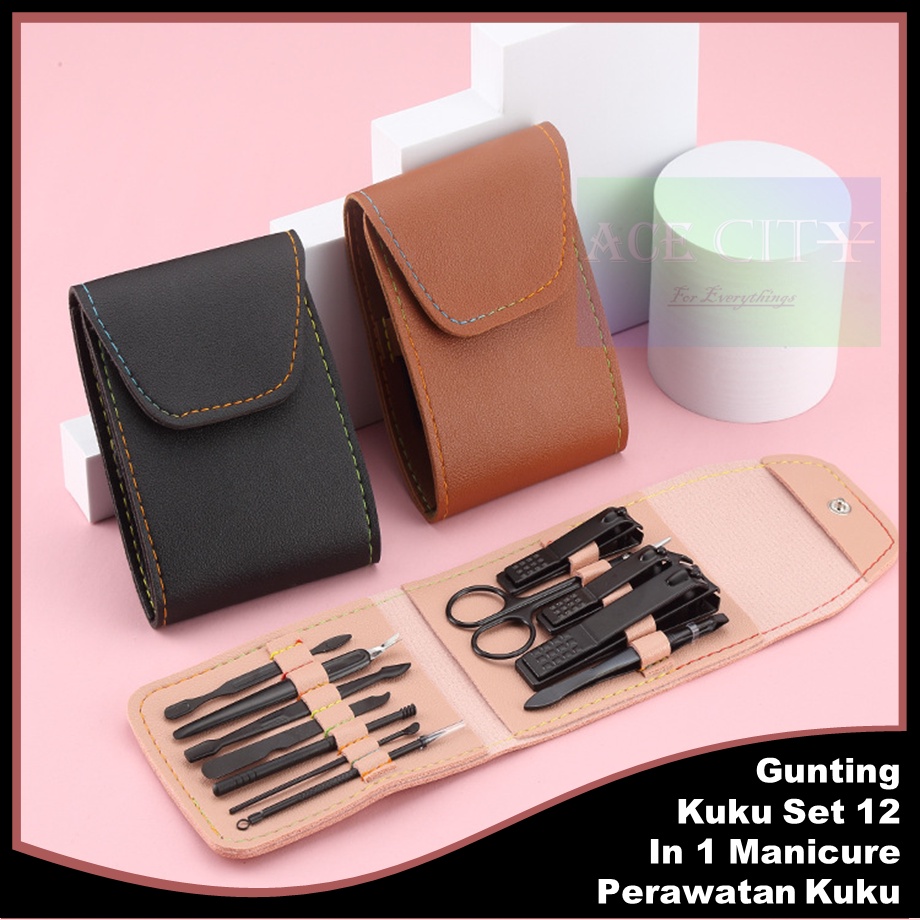 Gunting Kukui Set 19 in 1 Manicure Perawatan kuku