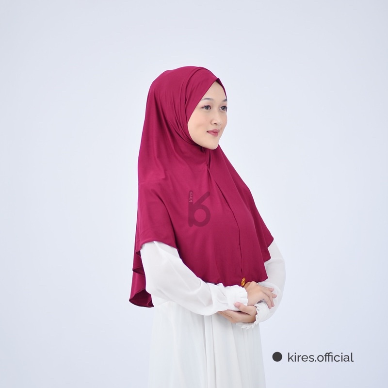 Khimar Bergo Melinda Instan Jersey Lubang Telinga