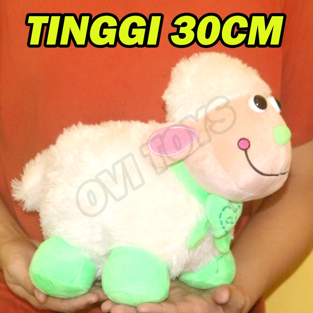 Boneka Shaun The Sheep Bahan Rasfur Ukuran 30cm Berlabel SNI