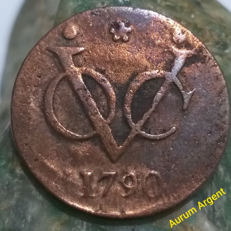 SVOC.18-- 1 PC KOIN TEMBAGA KUNO ASLI DOIT VOC TH 1790. --- COPPER COIN ---