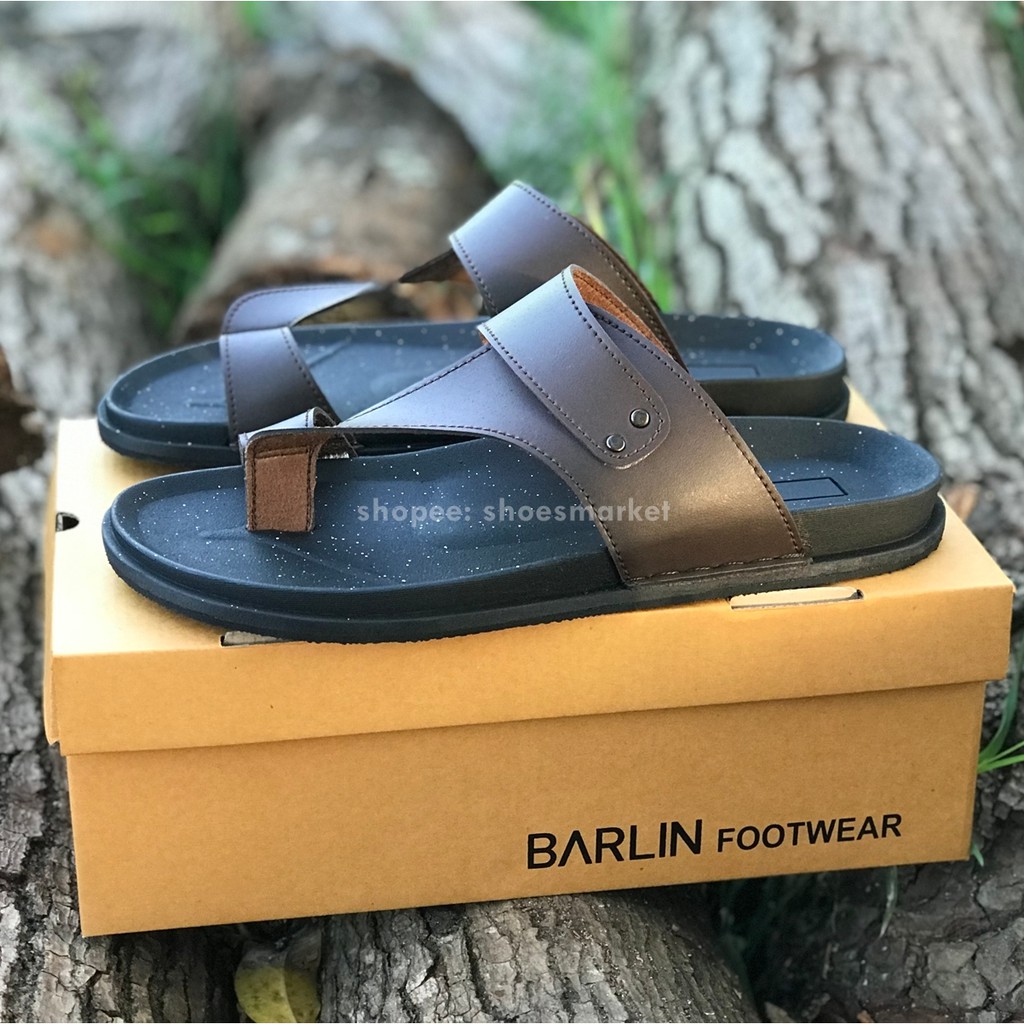 Barlin Sandal Jepit Pria Casual Black Brown