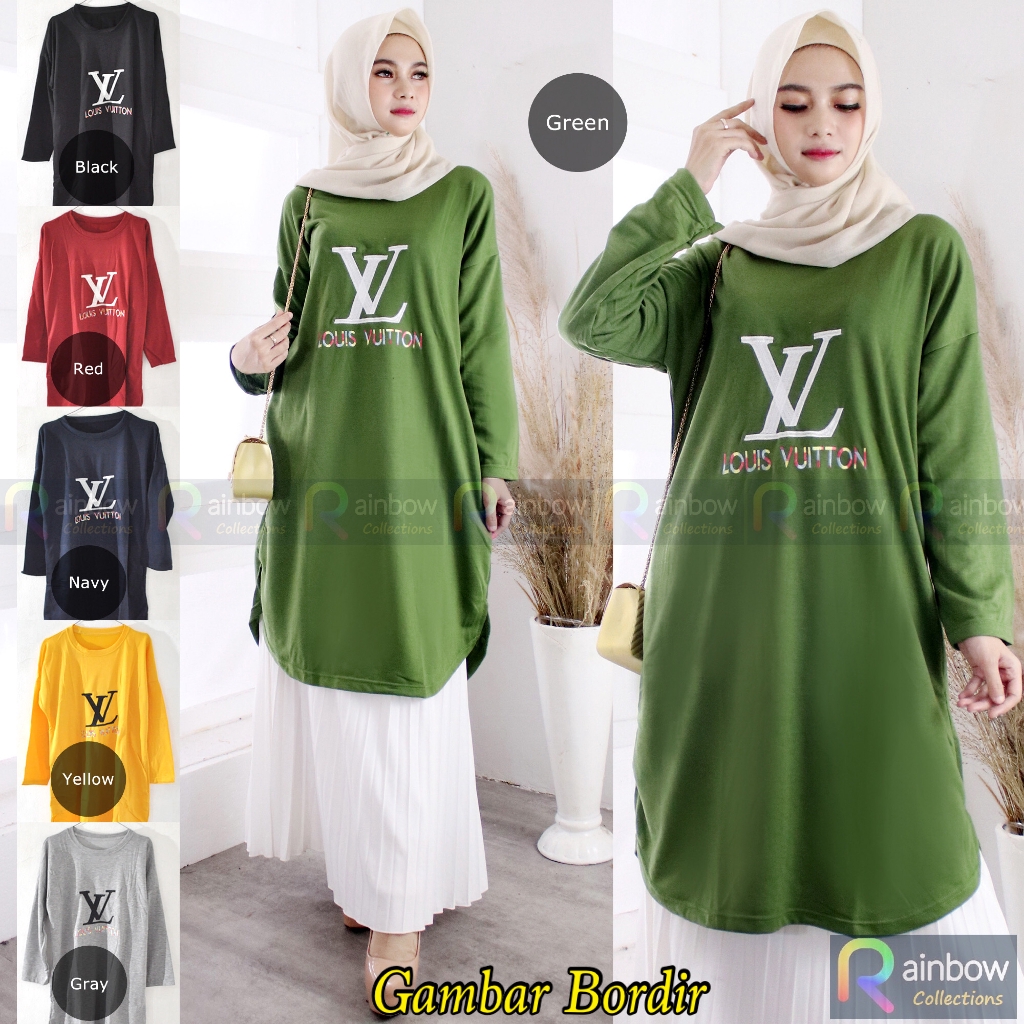 TUNIK BORDIR LV / ADA KANTONG KIRI KANAN - BIG SIZE