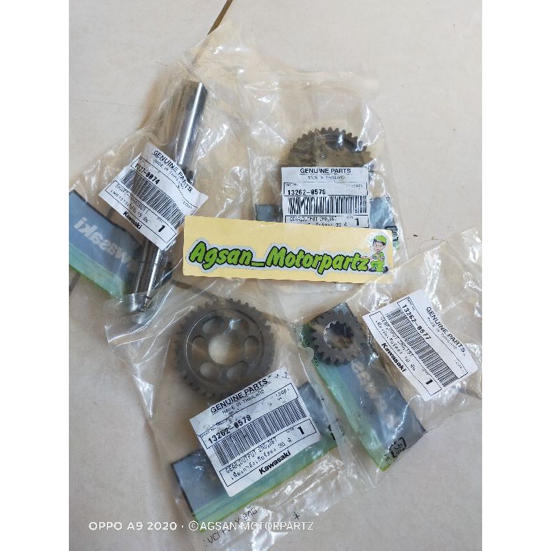 gigi rasio KLX 140 gigi 1 & 2 original Kawasaki