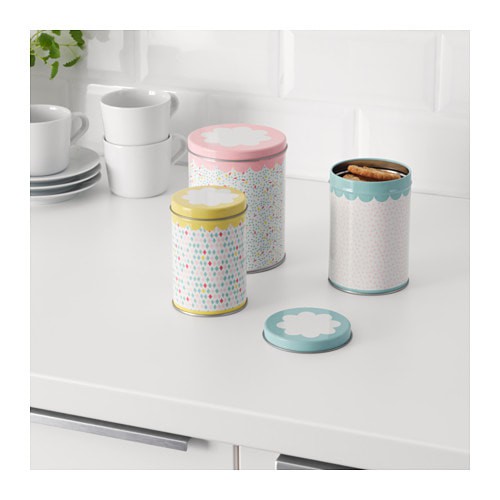 SPECIAL  Toples Kaleng Pastel Shabbychic Vintage Decor Tempat gula kopi teh 3pc