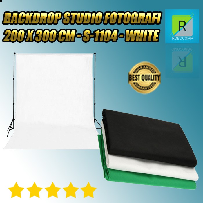 Backdrop Studio Fotografi 200 x 300 cm - S-1104  - Black