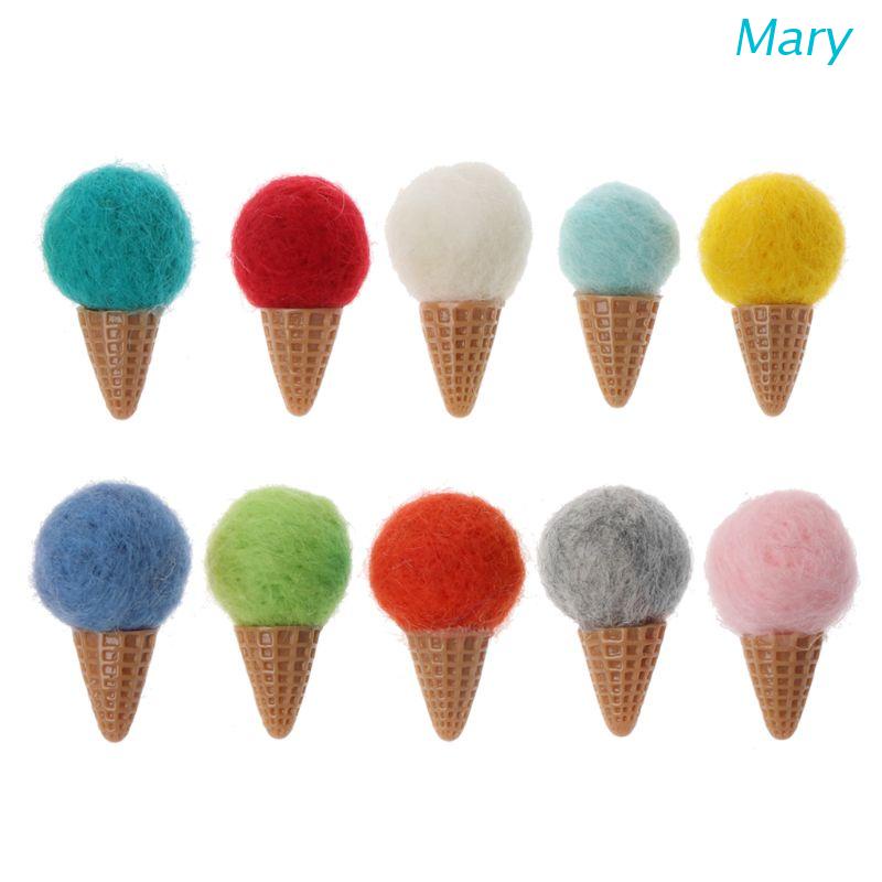 Mary Aksesoris Es Krim Mini Handmade Bahan Felt Untuk Properti Foto Bayi Newborn Laki-Laki / Perempuan