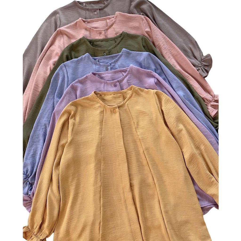 BEFAST - ZFS OOTD Wanita Blouse DESI / CANA CRINKLE CEY BLOUSE / Blouse Kasual / Atasan Blus Lengan Panjang / Blouse Polos Formal / Fashion wanita Hijab / Blouse Keluaran Terbaru 2022 / Blouse Kekiniaan Remaja Wanita / Termurah