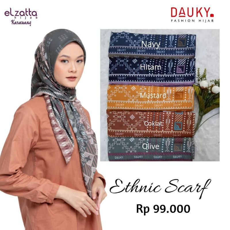 SCARF ETNIC DAUKY / SCARF MOTIF TERBARU BY DAUKY FASHION