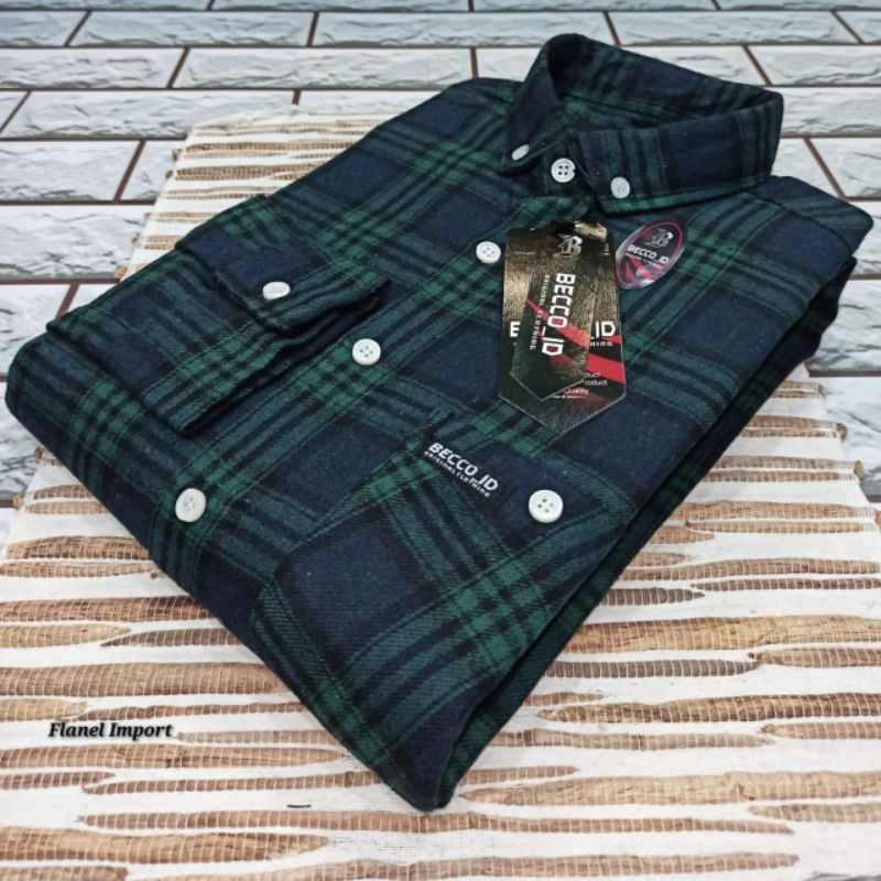 Kemeja flanel pria lengan panjang motif kotak - kotak - Kemeja flanel bahan import - Kemeja flanel distro