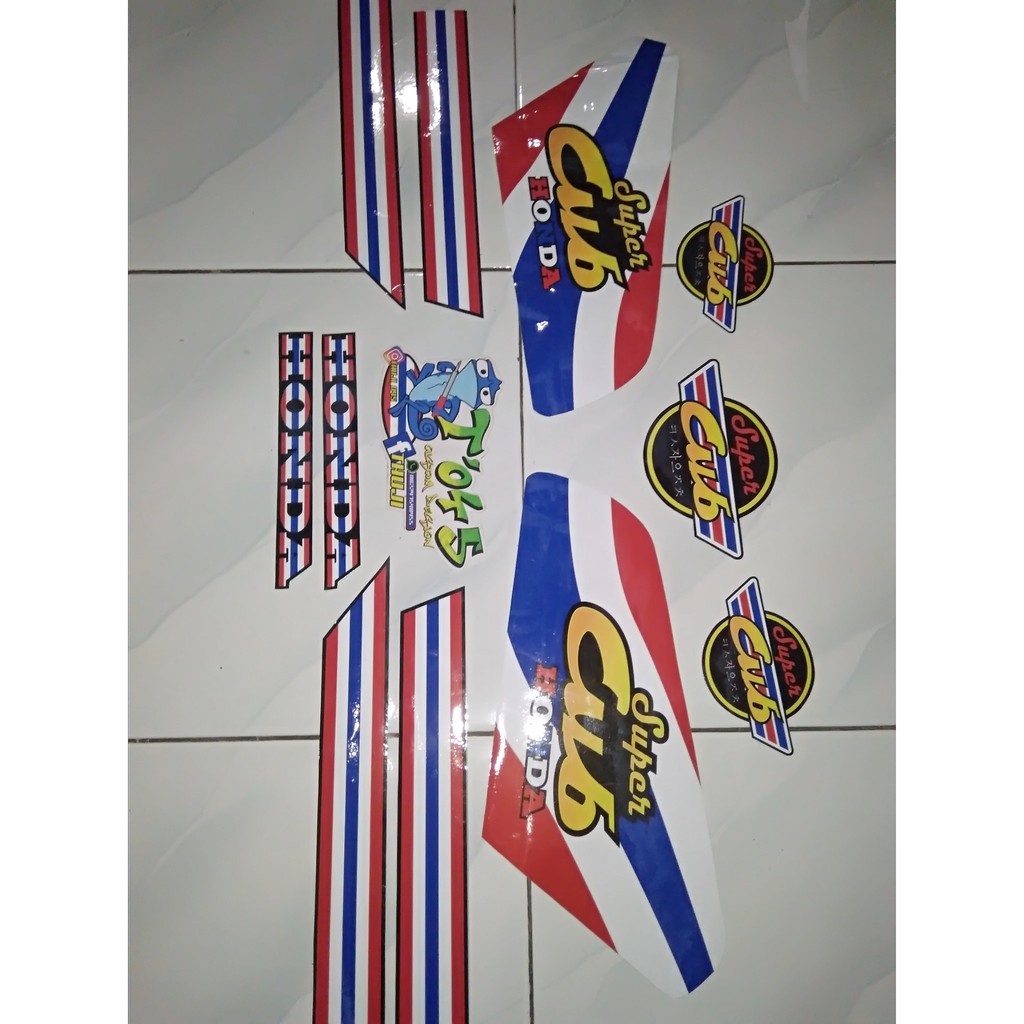 Sticker striping c70 super cub custom 003
