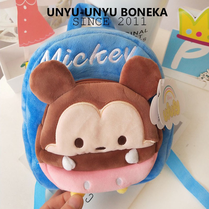 tas ransel tsum-tsum anak boneka ufufy disney baby shark chip alpukat pink panther dinosaurus hiu