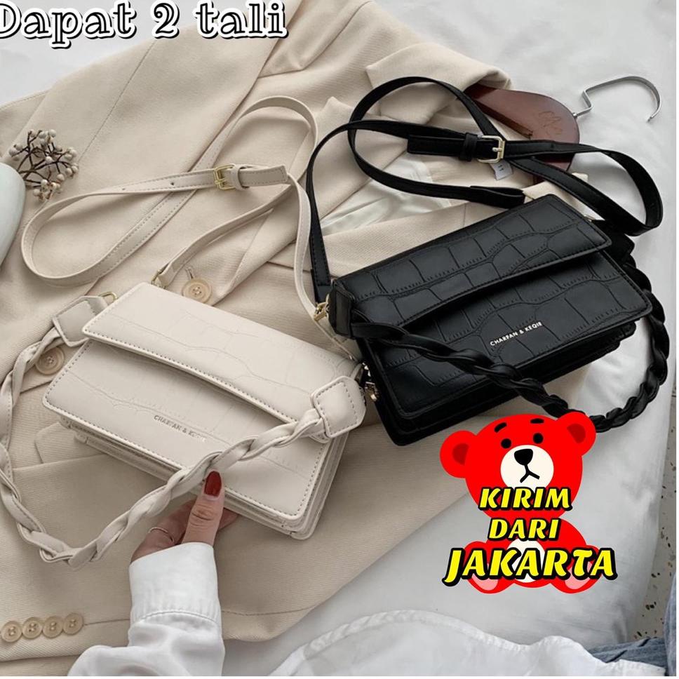 Tas 3034 Tas Selempang Croco Wanita Import Tali Kepang Q8E9
