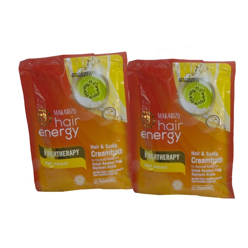 ✿ELYSABETHME✿ 【﻿ＭＡＫＡＲＩＺ ' Ｏ】 makarizo 60 ml hair energy creambath masker rambut sachet besar hairmask anti rambut kering bercabang dengan royal jelly