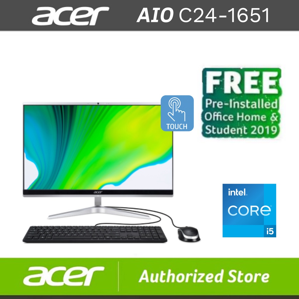 ACER Aspire All In One C24-1651 - I5-1135G7 8GB 512GB 23,8&quot; FHD Touch Screen Windows OHS