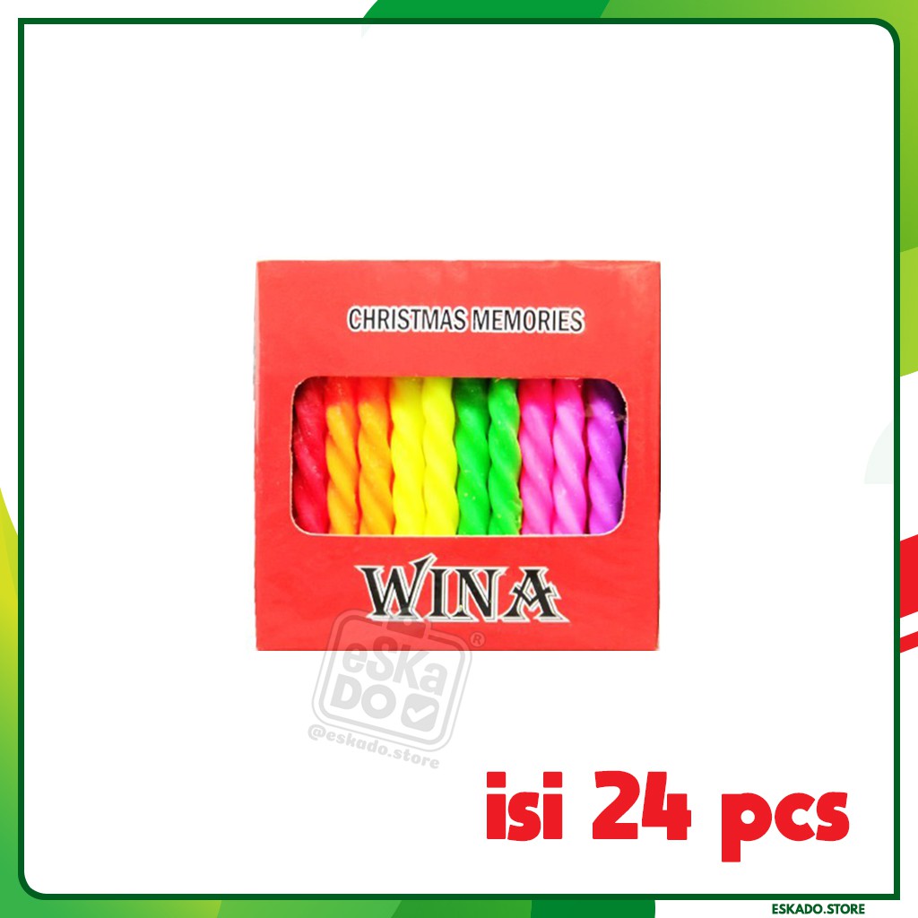 Lilin kecil / Lilin Natal / Lilin Ulang Tahun Lilin WINA (isi 24 pcs)