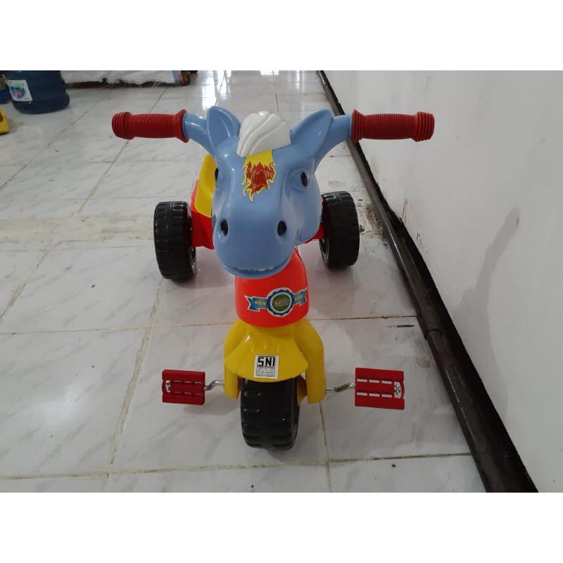 sepeda anak roda tiga tricycle kuda tjm Tajimaku T983
