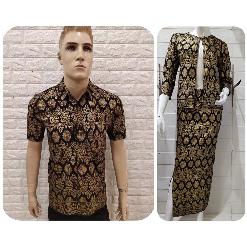 STELAN BATIK COUPLE MOTIF EMAS TERBARU