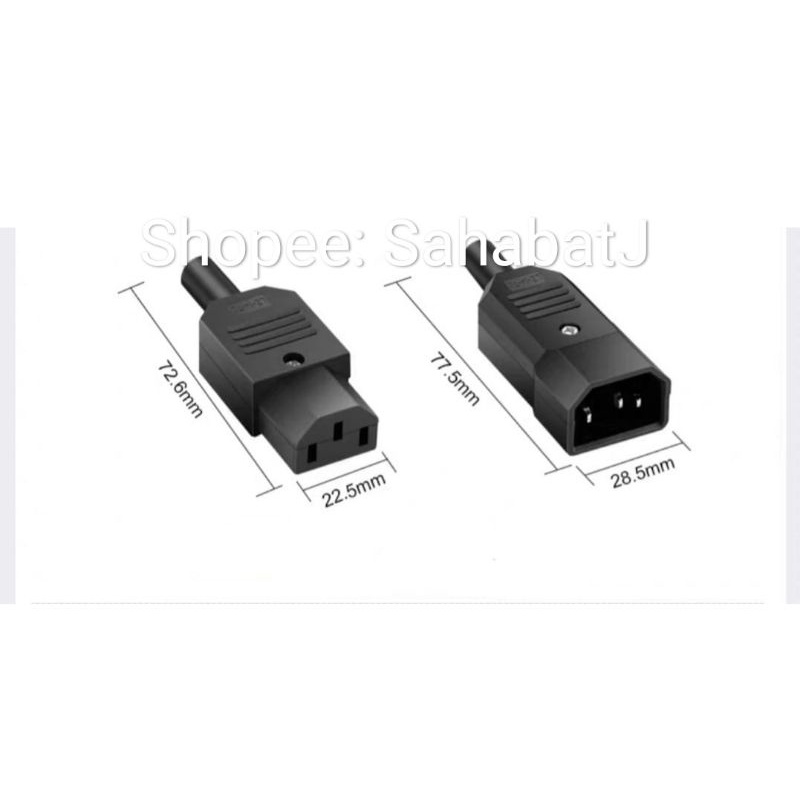 Konektor C14 Male Connector C13 Female Soket PDU UPS IEC320 Plug Socket C14 C13 IEC 320