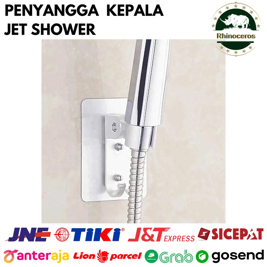 Dudukan Penyangga Shower Bidet Gantungan Kepala Shower Tempel