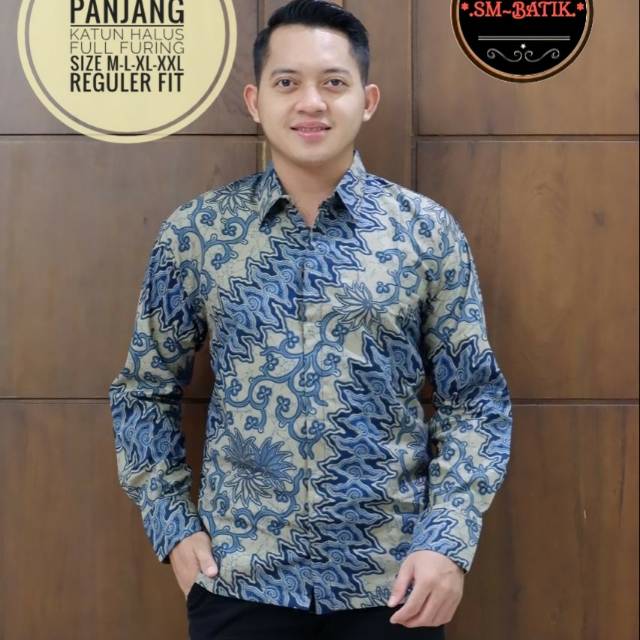 Kemeja Batik Pria Puntodewo Bahan Katun Halus Full Furing