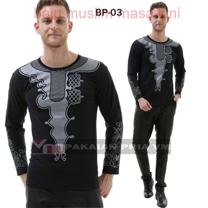 VM Baju Koko Black Panther - Kaos Koko Muslim Panjang JUMBO BIG Size