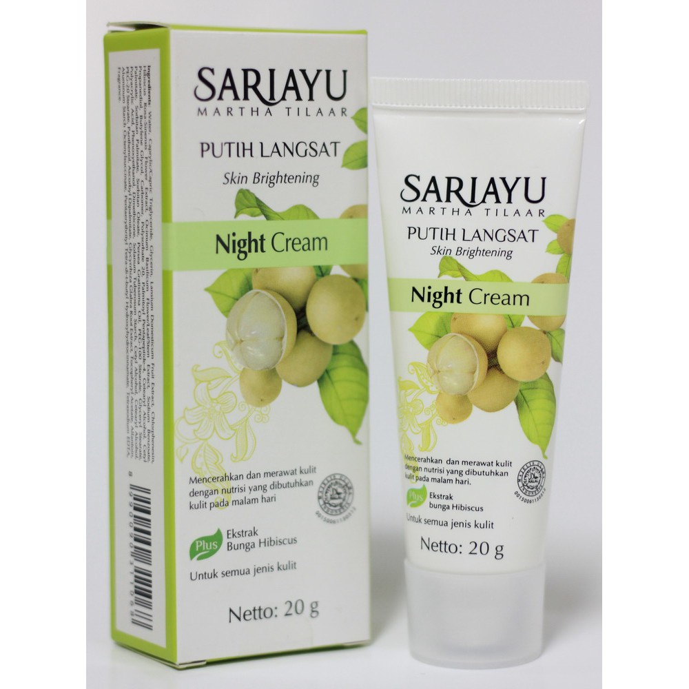 Sariayu Putih Langsat Night Cream 20gr