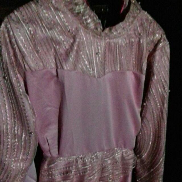 Batik Wanita Alika Maxy Modern Kekinian Kerja Kantor Kondangan Seragaman Brukat Alika Maxi Modern