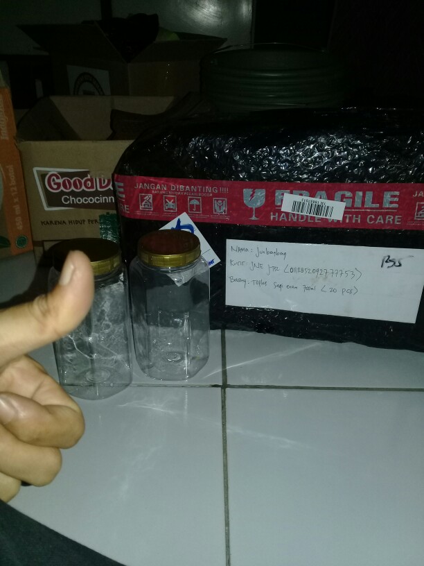 Toples Hexagonal 700 Ml Tebal