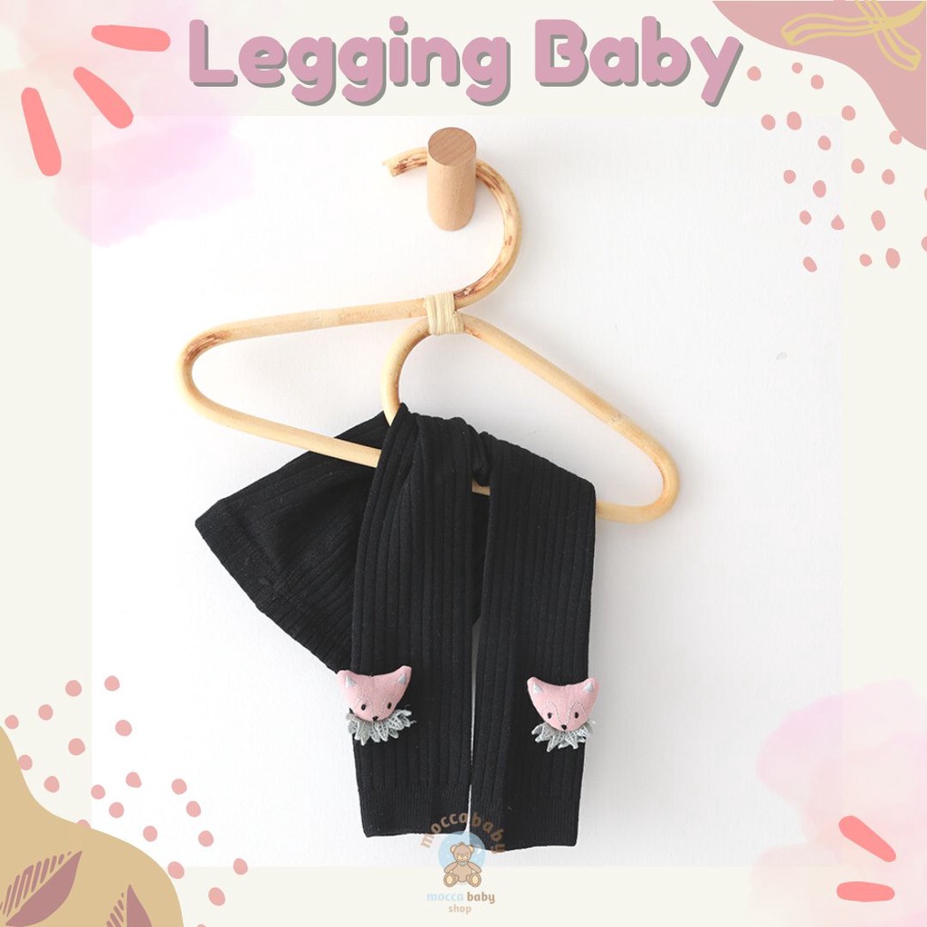 MBSS - LEGGING MAOMAO Legging buka kaki bayi / anak import motif warna polos