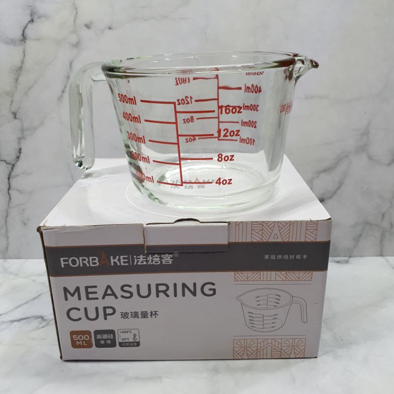 forbake glass measuring cup / gelas takar tebal